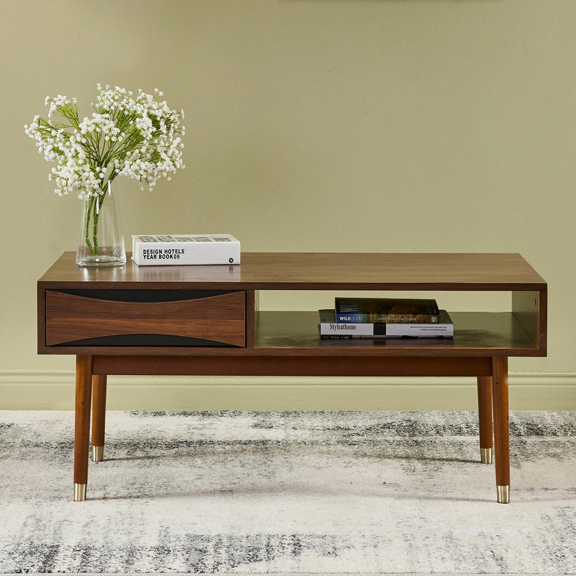 Dawson Modern Wooden Coffee Table with Storage