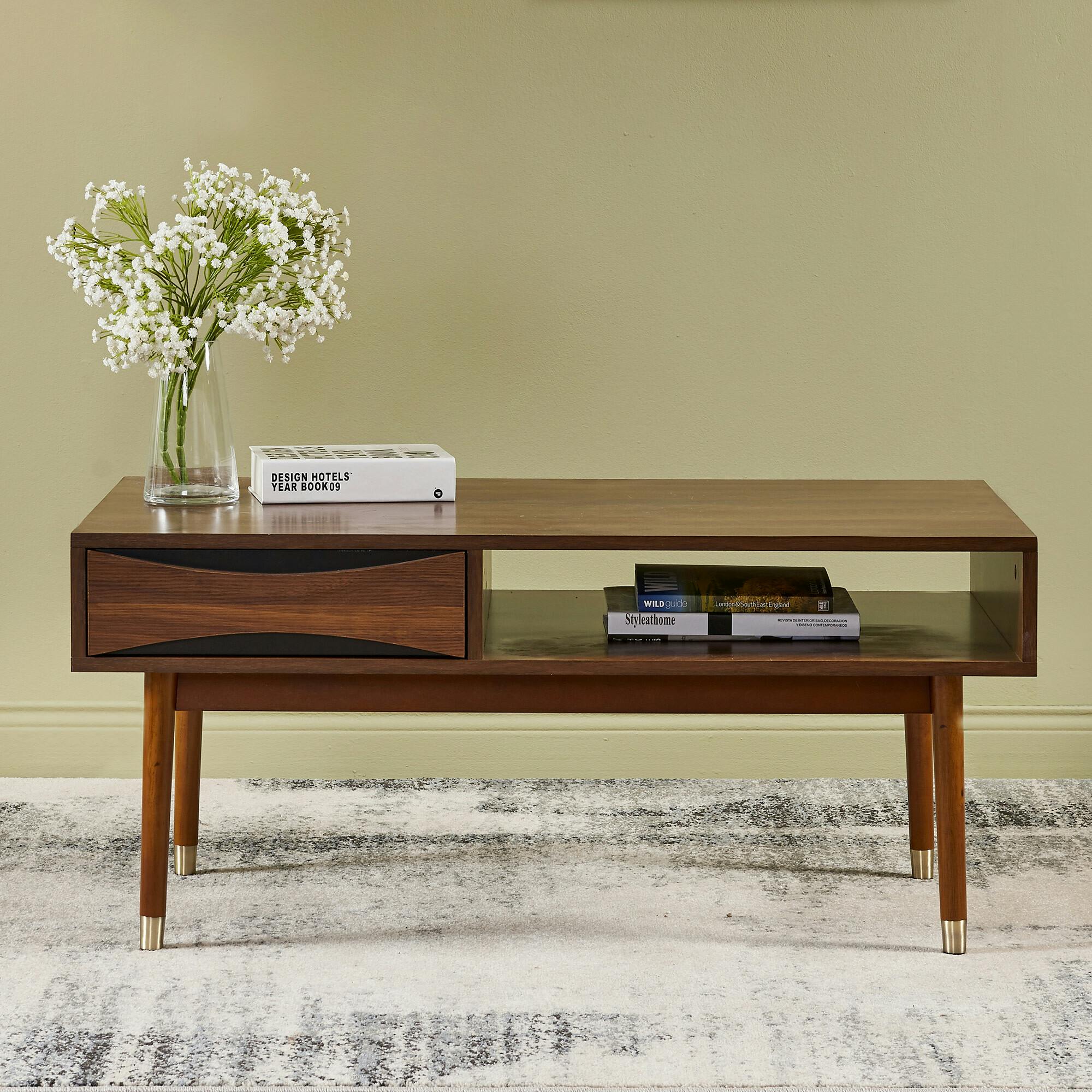 Dawson Modern Wooden Coffee Table with Storage