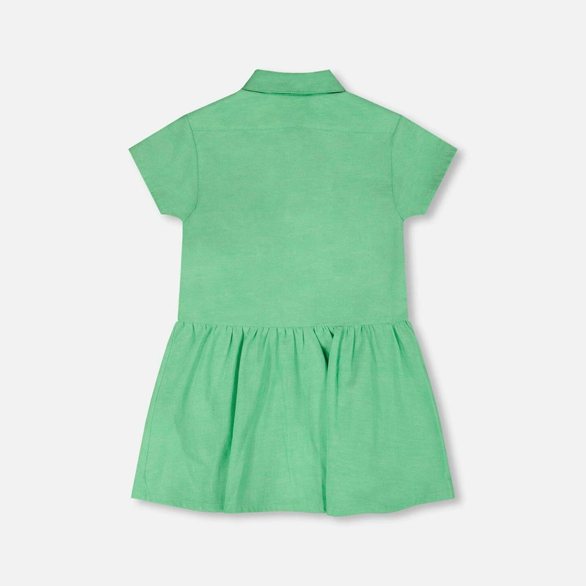 Cotton Shirt Dress With Embroidery