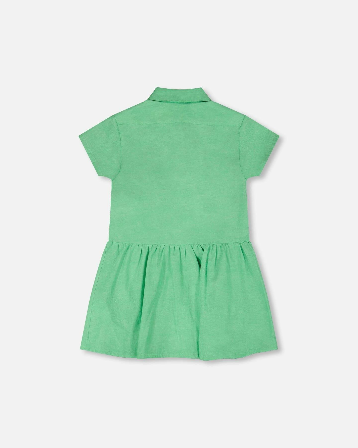 Cotton Shirt Dress With Embroidery