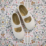 Linen Mary Jane | White