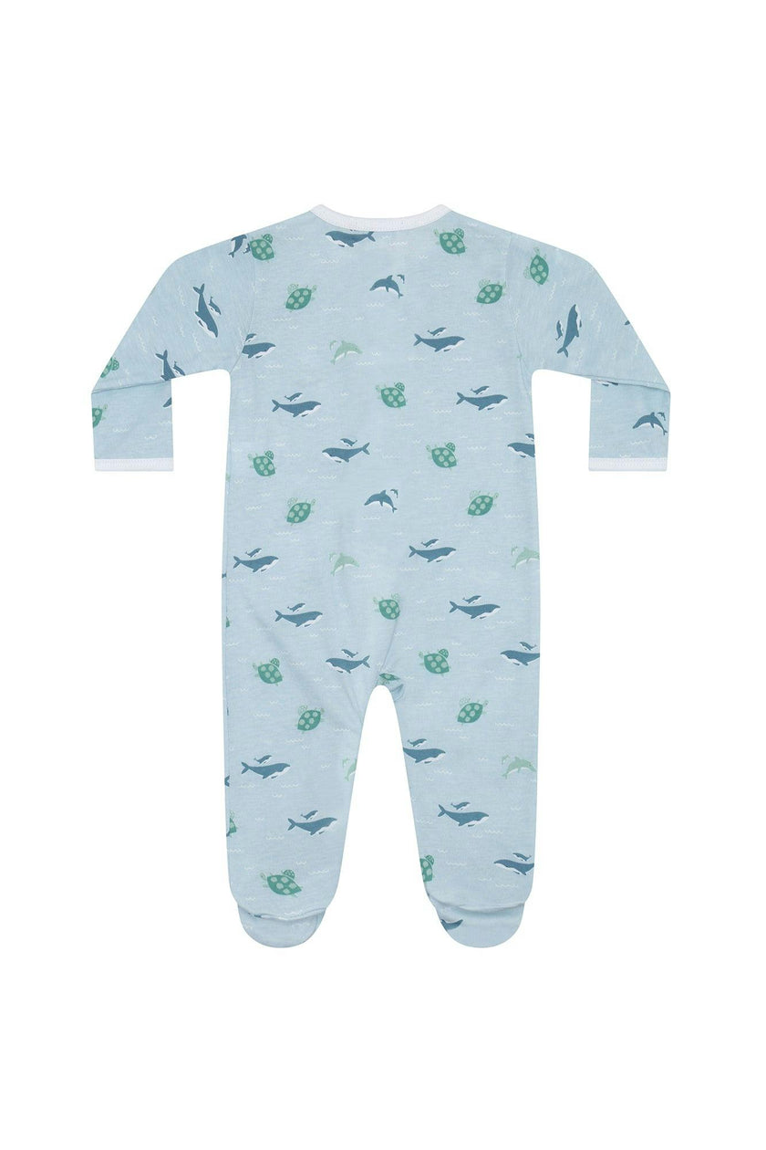 Sea Life Zipper Footie