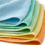 RILEY 5-Pack Crinkle Muslin Burp Cloths
