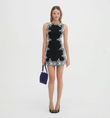 The Rue Dress - Black with Ivory Lace