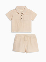 Organic Boys Muslin Shirt and Short Set