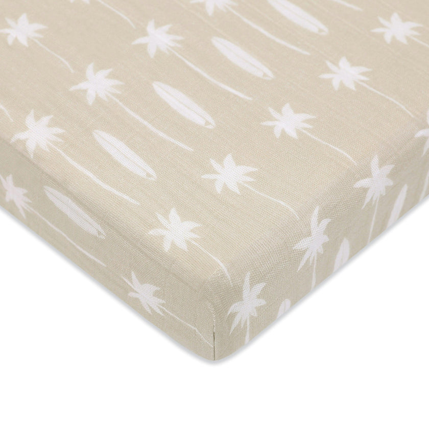 Babyletto Mini Crib Sheet in GOTS Certified Organic Muslin Cotton