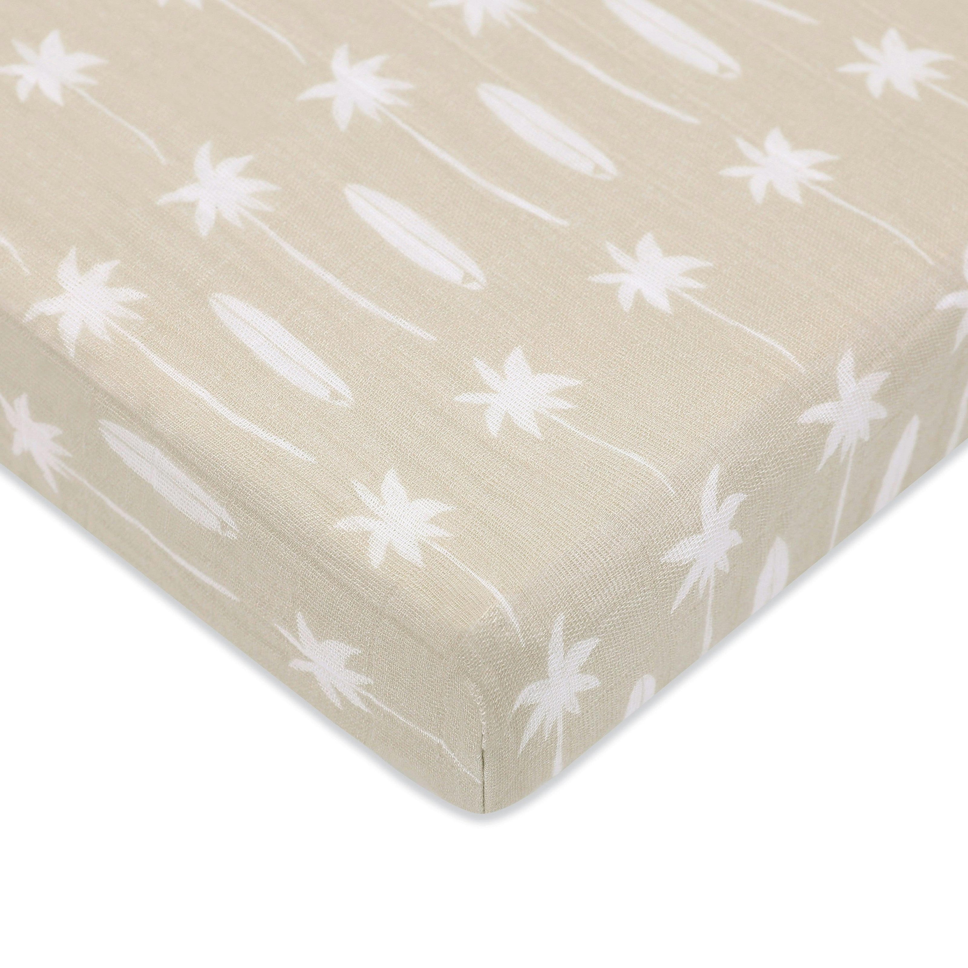 Babyletto Mini Crib Sheet in GOTS Certified Organic Muslin Cotton