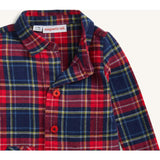 Magnetic Polo Romper HOLIDAY PLAID
