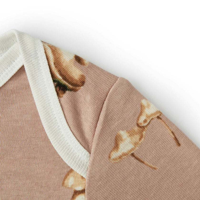 Mushroom Organic Cotton Short Sleeve One Piece