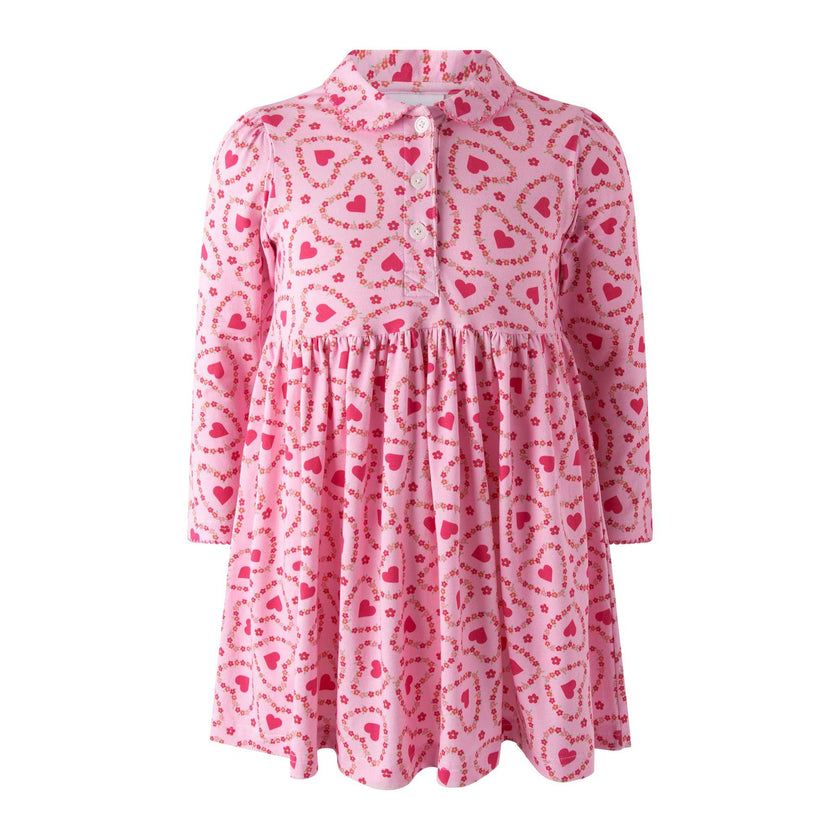 Floral Heart Jersey Dress