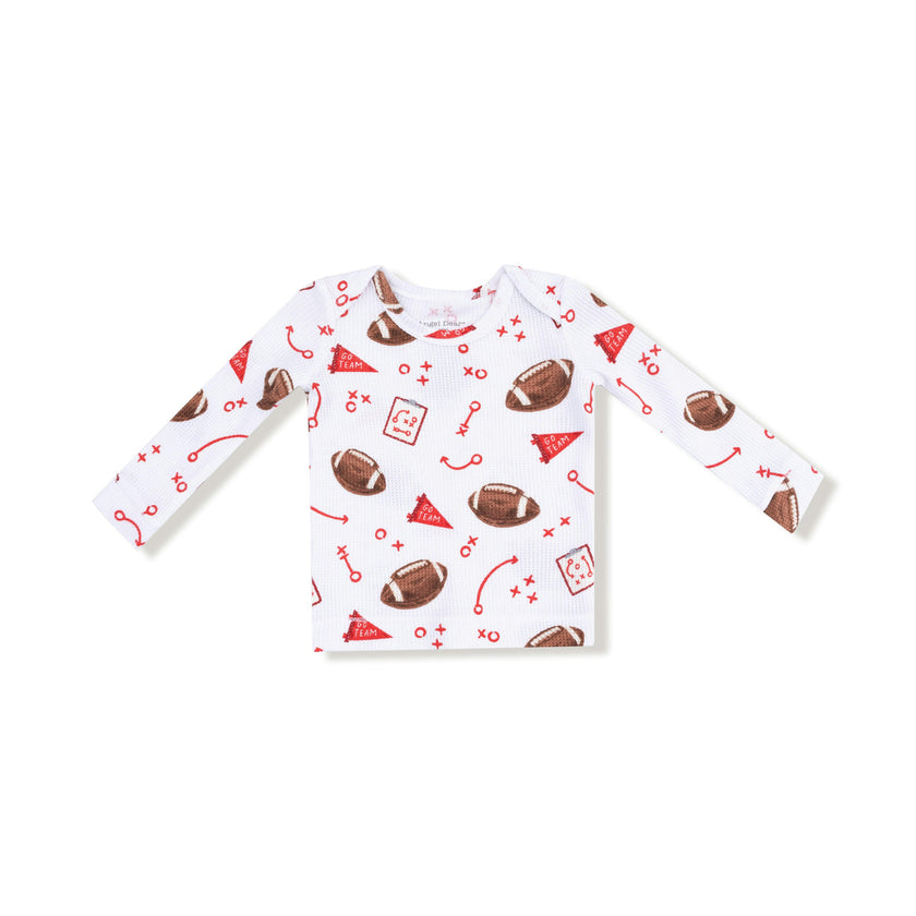 Touchdown Time - Red - Long Sleeve Loungewear Set