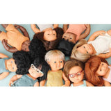 Colourful Edition Collection - Baby Doll Caucasian Curly Black Hair Boy 15'' (grey rompers)
