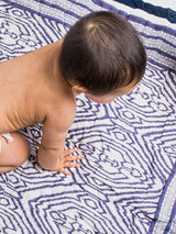 Block-Printed Cotton Crib Quilt