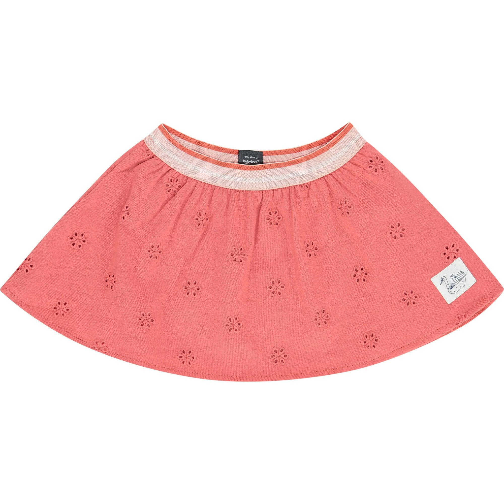 Pointelle Contrast Waist Skirt