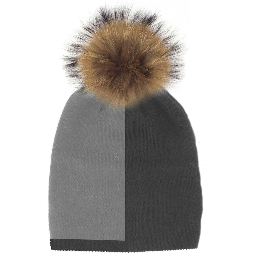 Color Block Knit Hat (Snap On Pom Sold Separately)