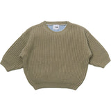 Chunky Ribbed Knit Round Neck Long Sleeve Wide Boxy Fit Sweater