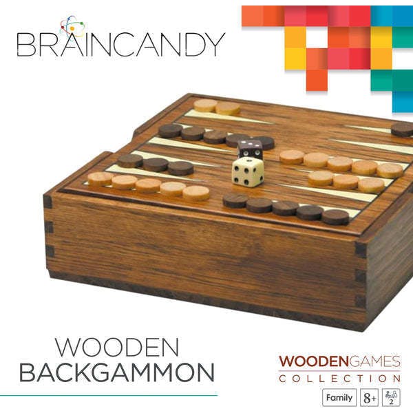 BrainCandy Wooden Backgammon