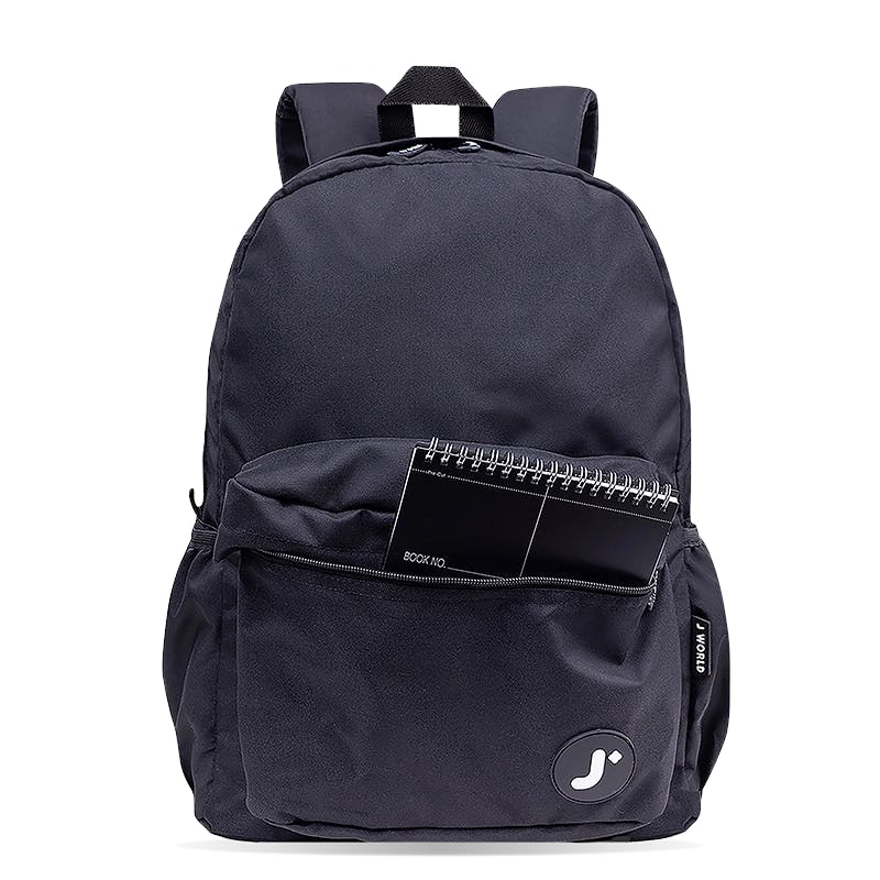 Oz Daypack Backpack with Doodle Large Pencil Case in Black