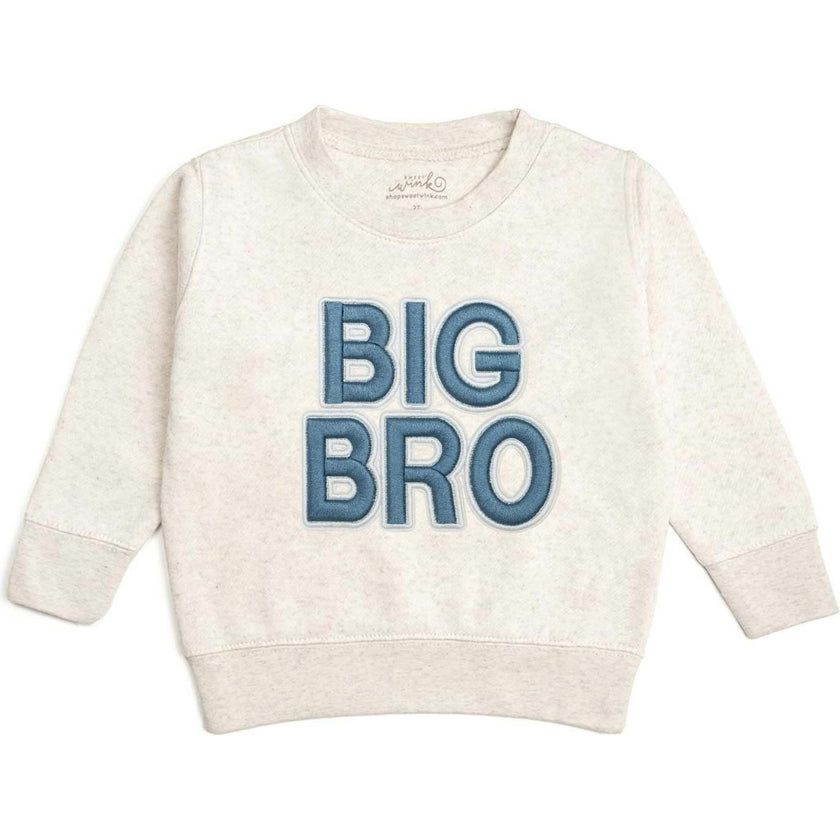 Big Bro Embroidered Patch Sweatshirt - Natural Heather