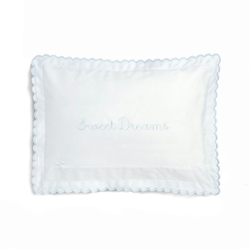 Picnic Gingham Toddler Pillow - Blue