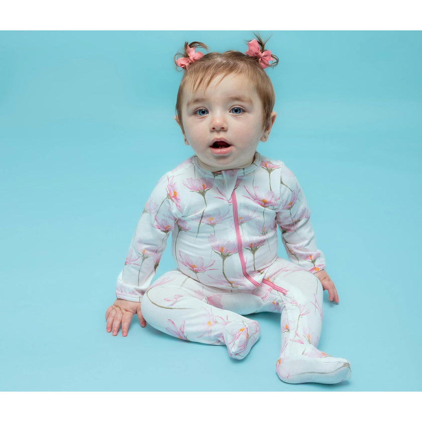 Zipped Long Sleeve Footed Onesie