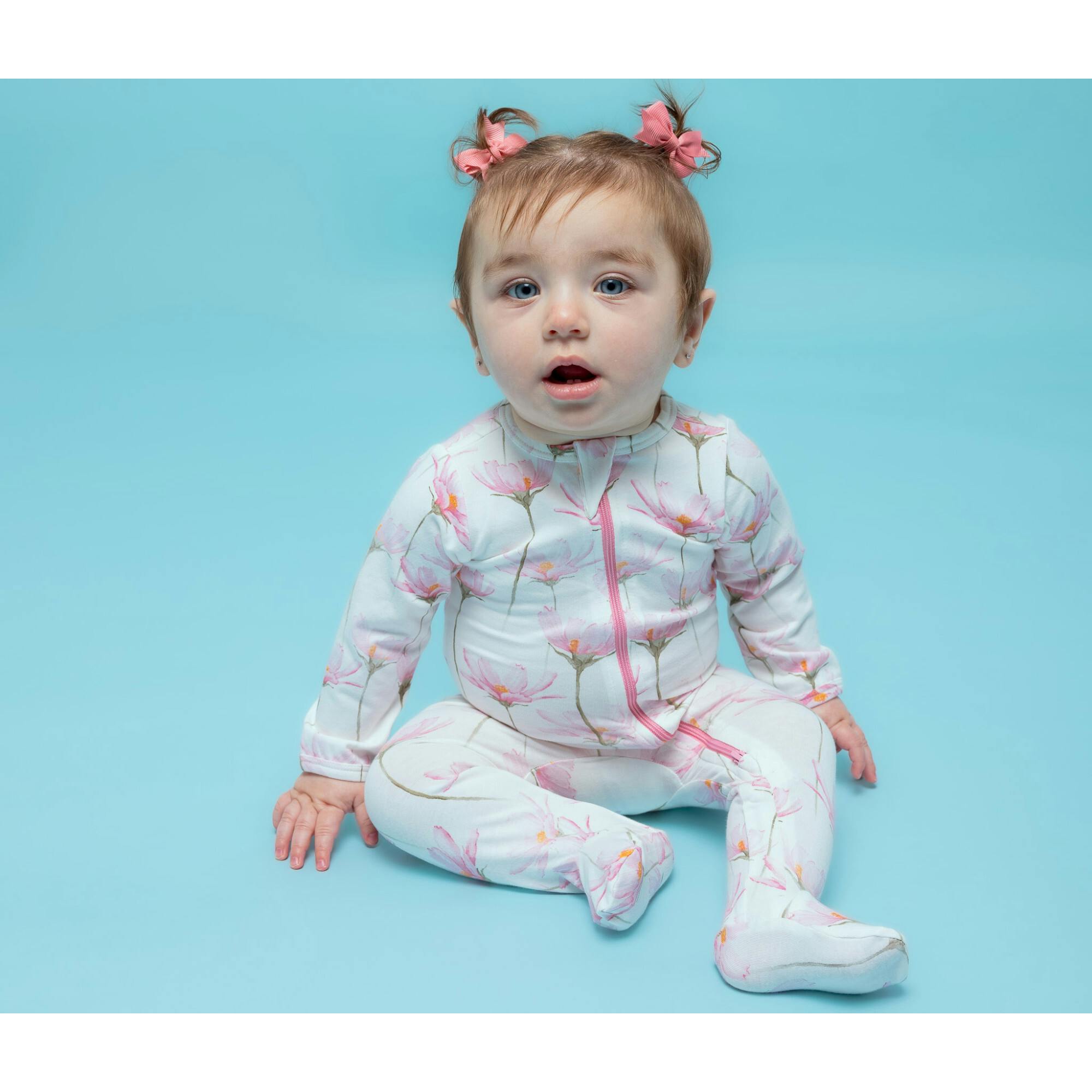 Zipped Long Sleeve Footed Onesie