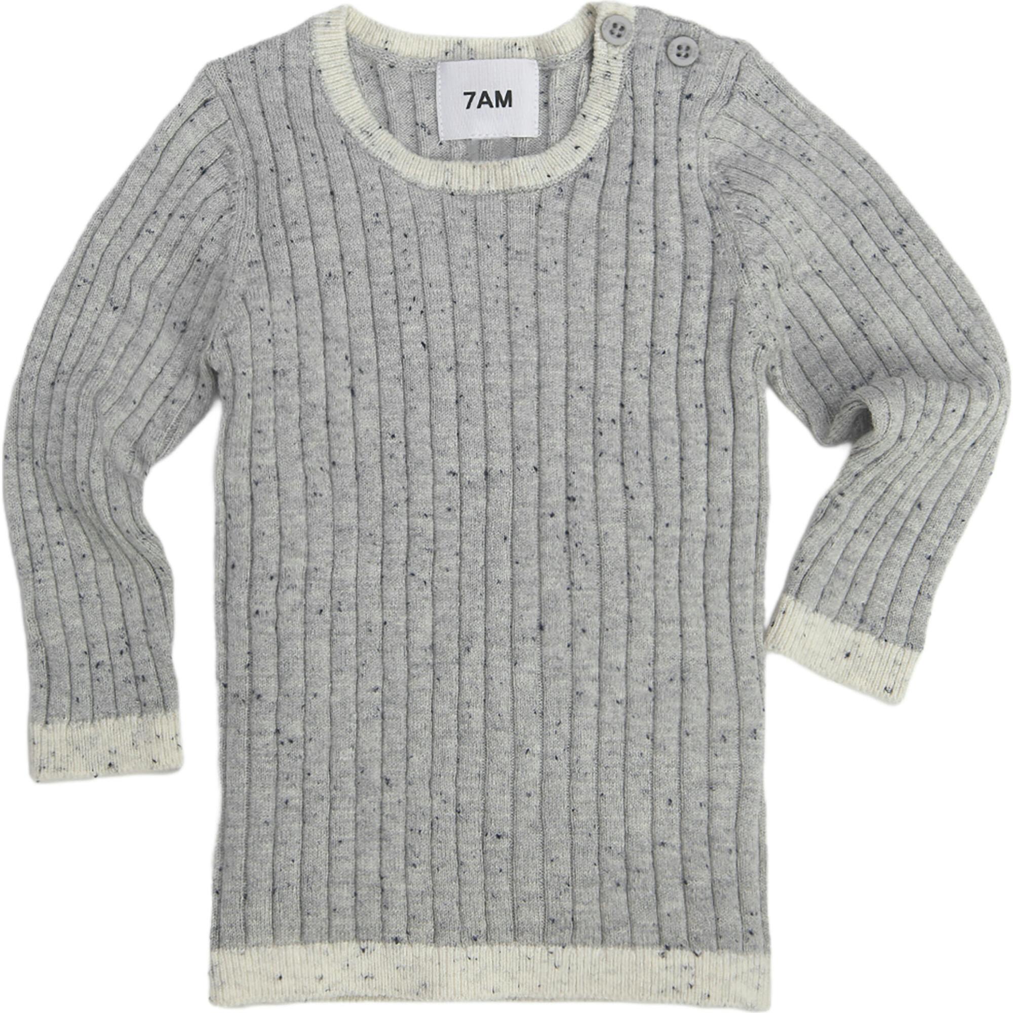 Ribbed Knit Long Sleeve Retro Top