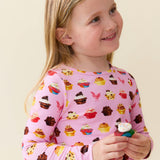 Kids Bamboo PJ Set - Pink Cupcakes