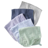 RILEY 5-Pack Crinkle Muslin Burp Cloths