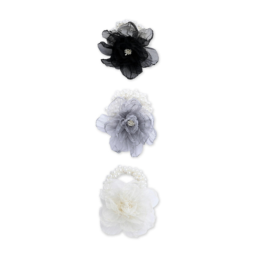 Pearl Blossom Scrunchie Set