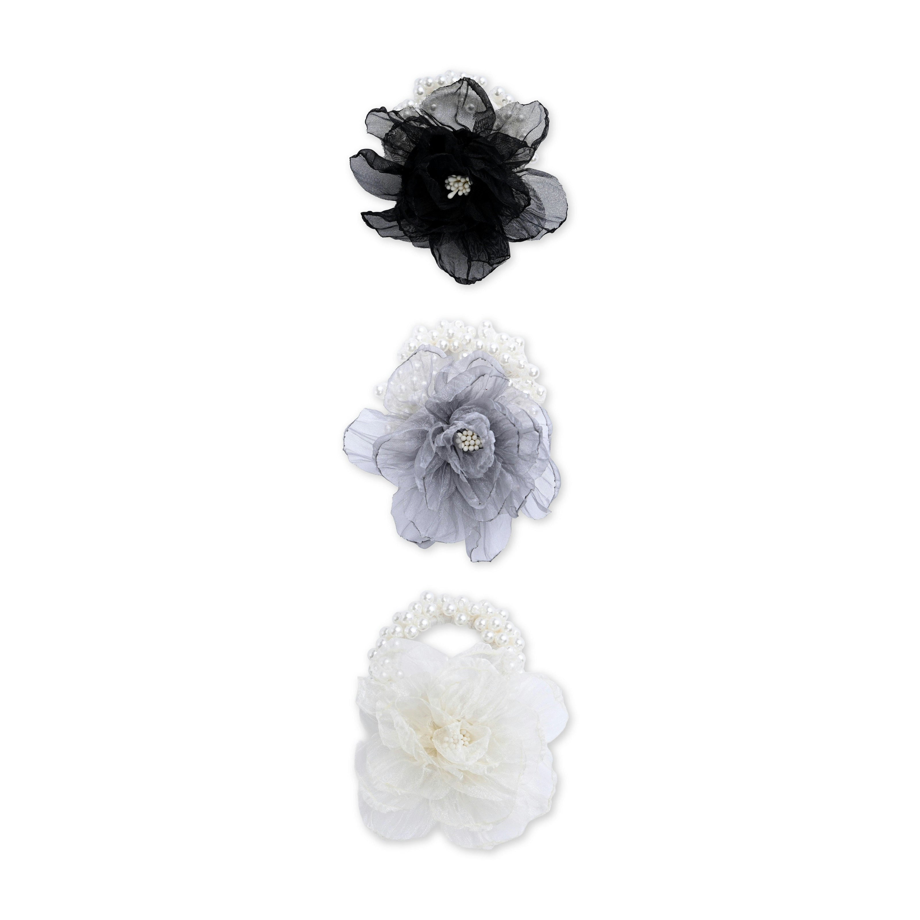 Pearl Blossom Scrunchie Set