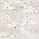 Magic Swans Beige Wallpaper