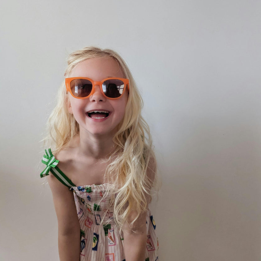 Classic Wayfarer Sustainable Sunglasses | Bio-Based · Bendable · Polarized | Child | 3-8 Y | Sienna