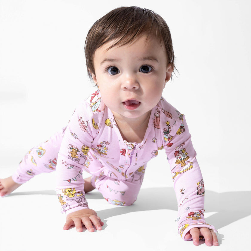 Tea Party Bamboo Convertible Footie