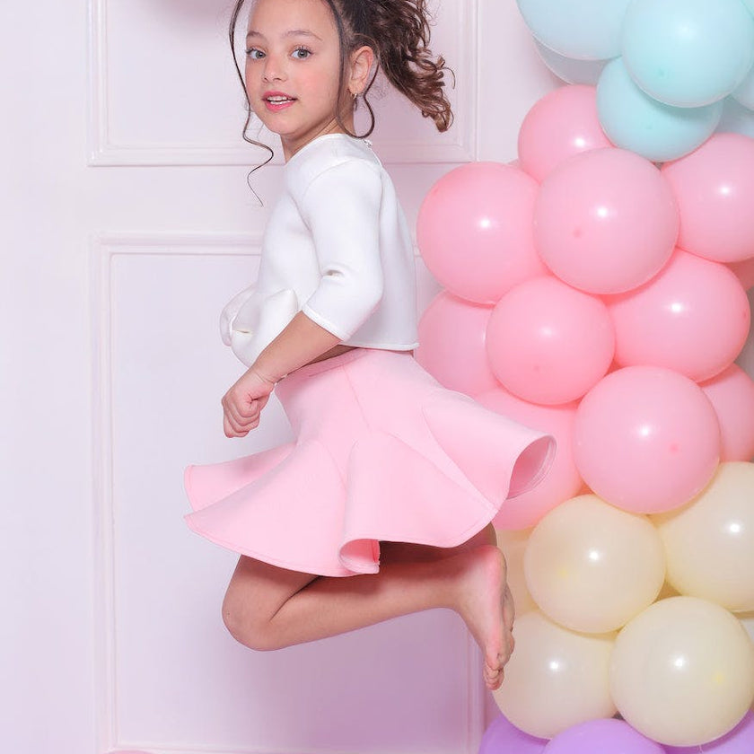 White Jessica Bow Applique Outfit