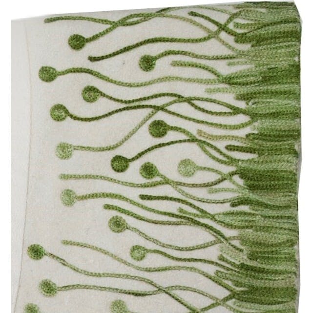 Flora Christmas Tree Skirt in Green