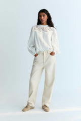 Dahlia Woman Blouse Moonlight White