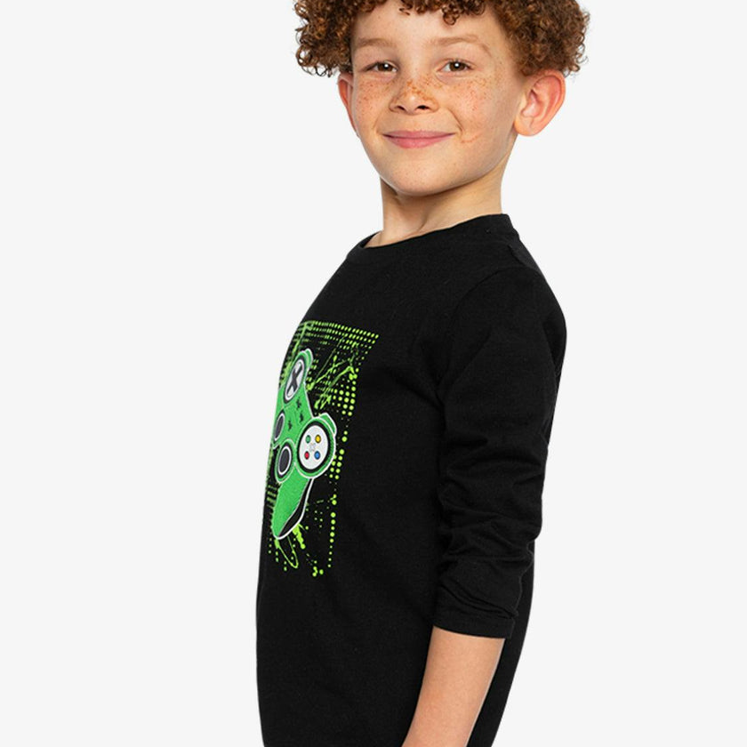Long Sleeve T-Shirt Black And Green