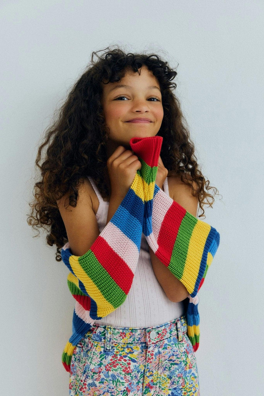 Canela Jumper Tulip Red Multicolor Stripes