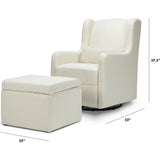 Adrian Swivel Glider with Storage Ottoman