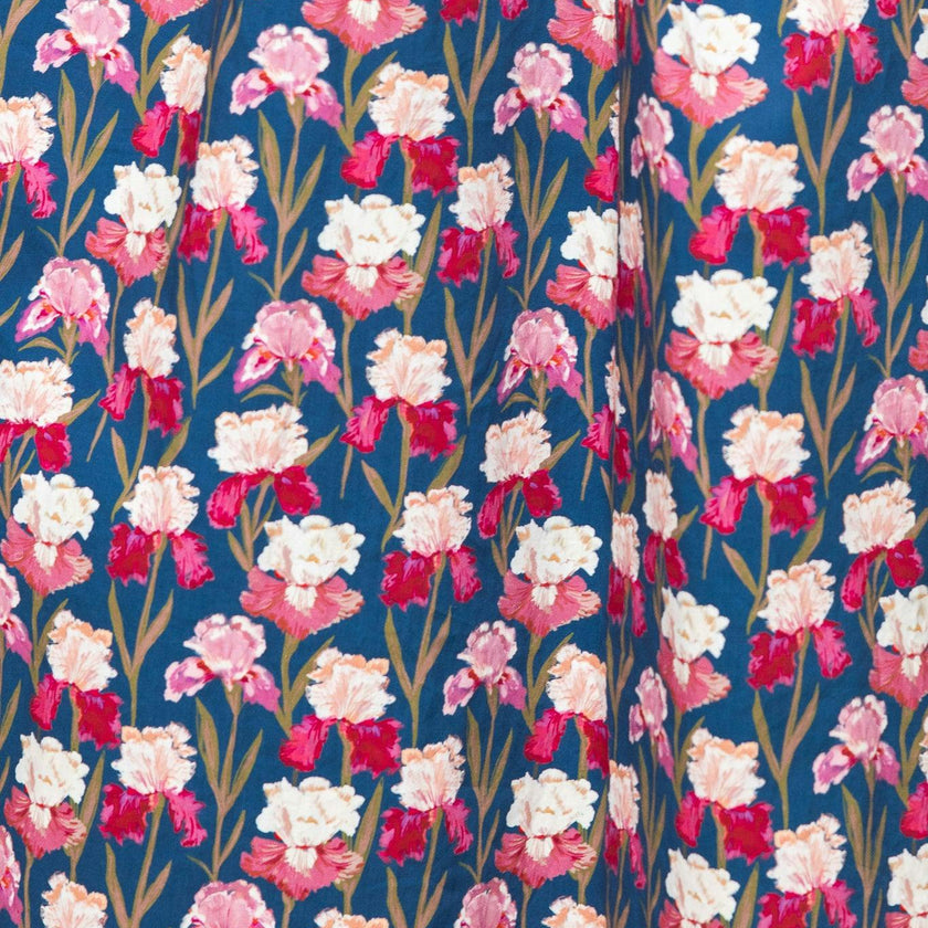 Carly Dress in Navy Pressed Petals