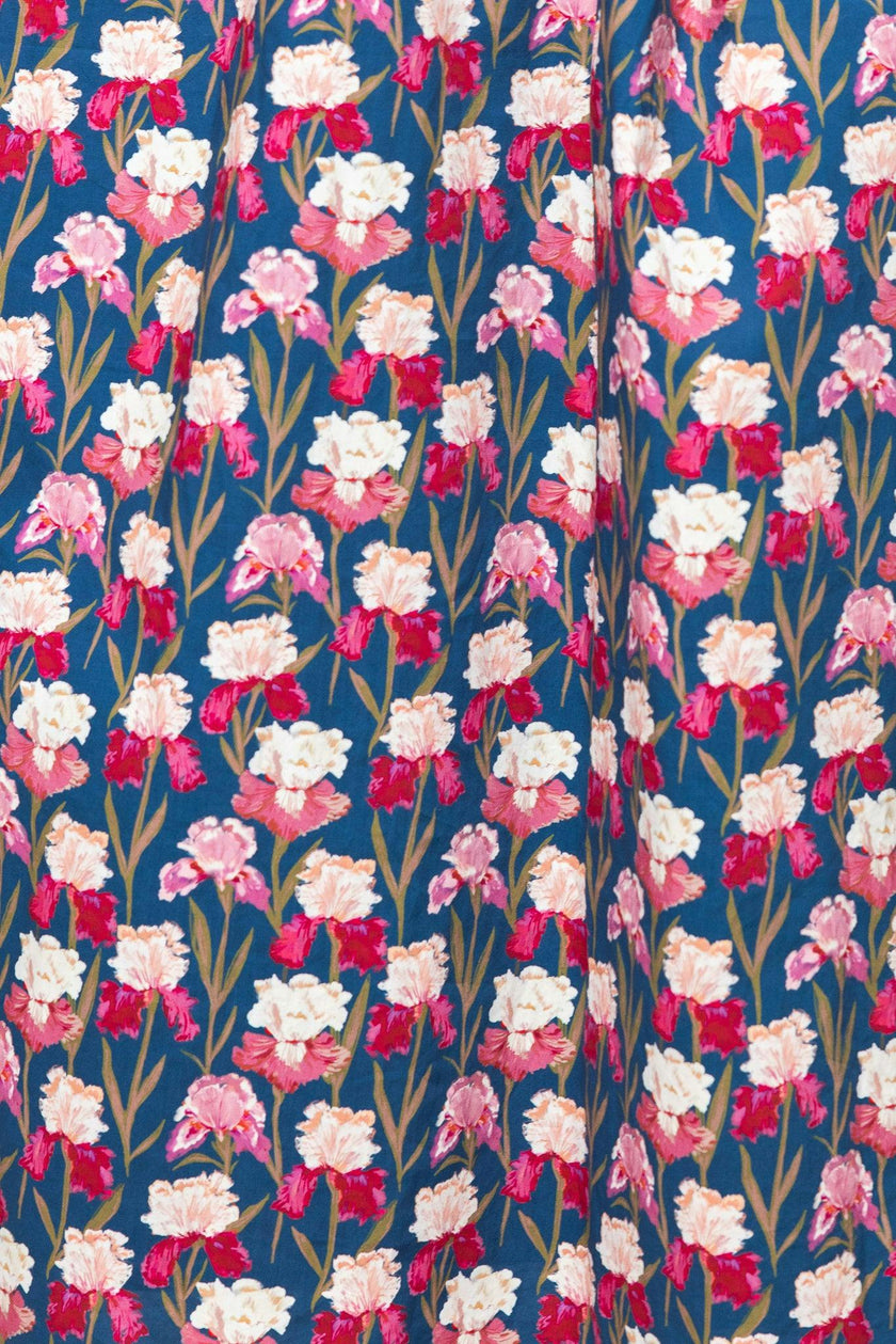 Carly Dress in Navy Pressed Petals