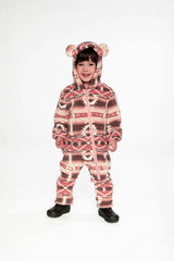 Baby Mid-Season Plush One-Piece Outerwear Aztec Pink