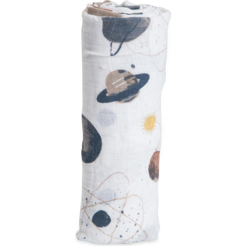 Cotton Muslin Swaddle Blanket - Planetary