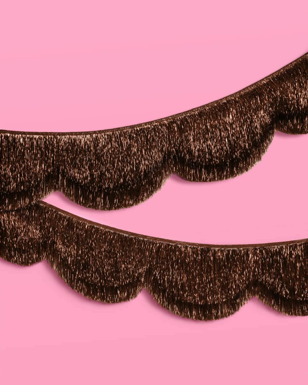 Espresso Scallop Fringe - scalloped banner