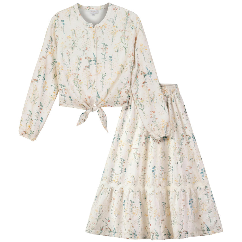 Floral Woven Embroidered Set