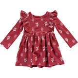 Girl's Long Sleeve Ruffle Dress