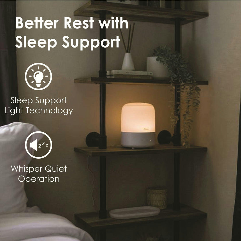 3-in-1 Compact Humidifier - 0.5 Gallon with Sleep Support Light & Aroma Diffuser