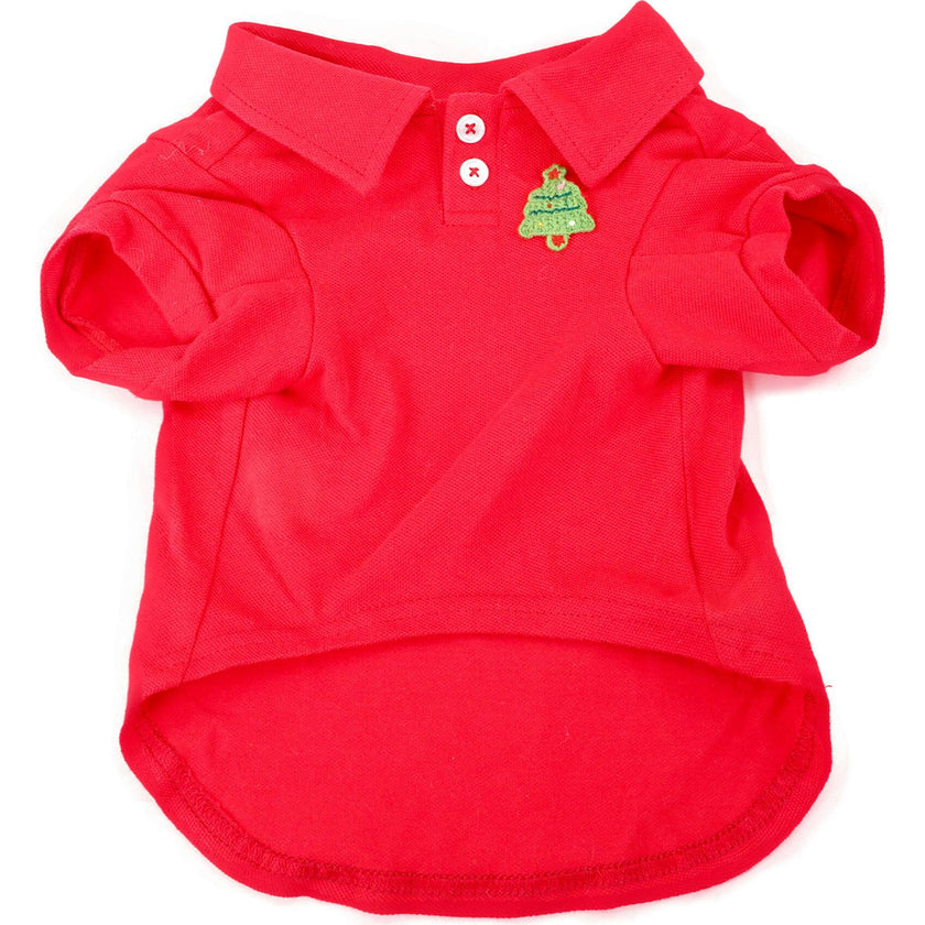 MR. XMAS TREE POLO TEE, Red