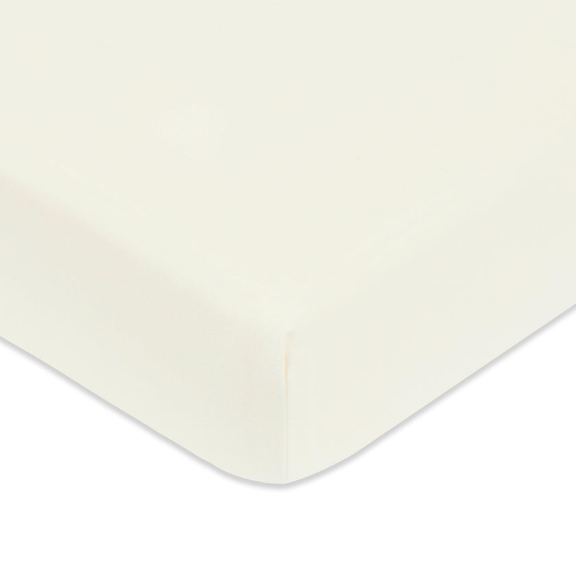 Mini Crib Sheet in GOTS Certified Organic Brushed Cotton in Ivory